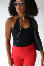 Load image into Gallery viewer, Halter Sports Bra in Jet Black
