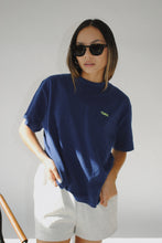 Load image into Gallery viewer, TDRX. Logo Tee in Navy/Neon Yellow
