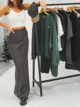 Load image into Gallery viewer, Downtown Pinstripe Midi Skirt
