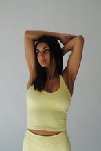 Load image into Gallery viewer, TDRX. Logo Workout Tank in Butter Yellow

