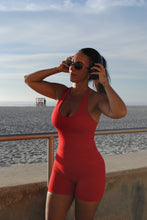 Load image into Gallery viewer, Halter Sports Bra in Cherry Red
