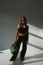 Load image into Gallery viewer, TDRX Logo Cropped Tank in Black
